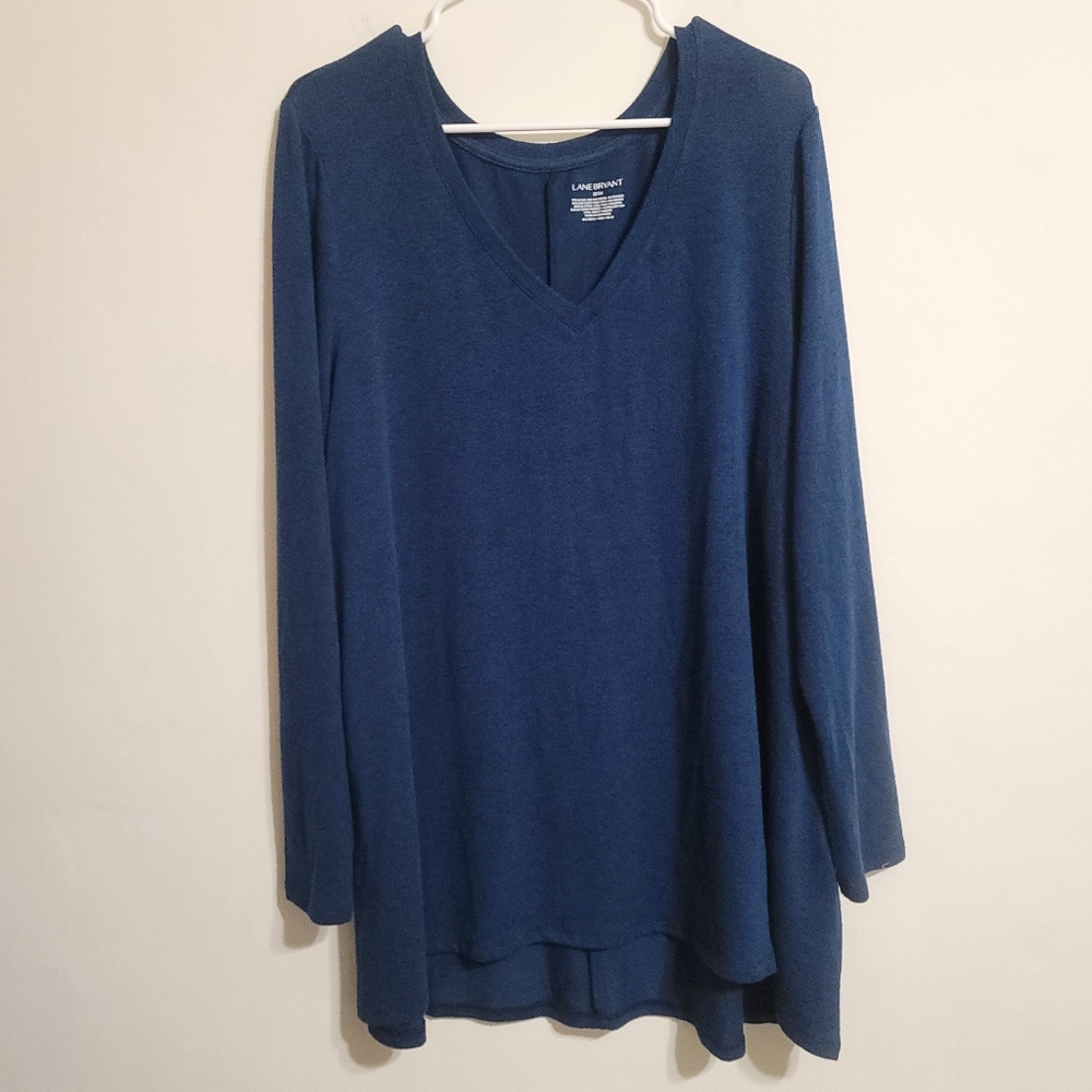 LANE BRYANT BLUE WOMEN'S SWEATER SIZE 22/24 COZY COMFY SUPER SOFT LONG S…